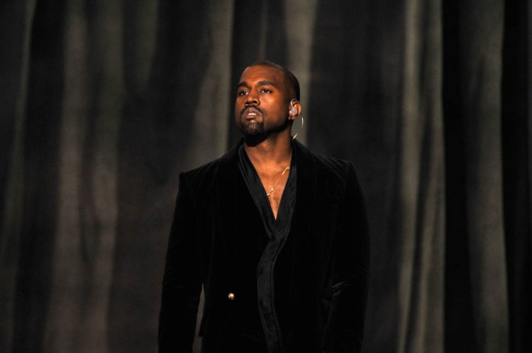 LOS ANGELES, CA - FEBRUARY 08:  Recording artist Kanye West performs onstage during The 57th Annual GRAMMY Awards at the STAPLES Center on February 8, 2015 in Los Angeles, California.  (Photo by Lester Cohen/WireImage)